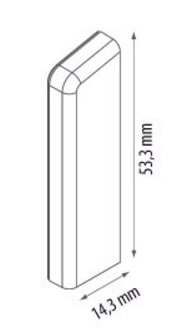 Заказать Заглушка правая ребристого плинтуса для ковролина Cezar Dwo цвет под плинтус 
