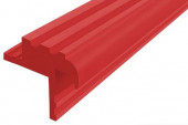 Противоскользящий закладной профиль 30 мм из резины Безопасный шаг БШ-30 красный 10 м