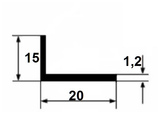 Заказать Алюминиевый уголок 15х20х1,2 мм 3 м Заказать Алюминиевый уголок 15х20х1,2 мм 3 м