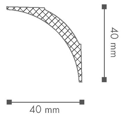 Заказать Карниз NMC Nomastyl NE1 40х40 2 м Заказать Карниз NMC Nomastyl NE1 40х40 2 м