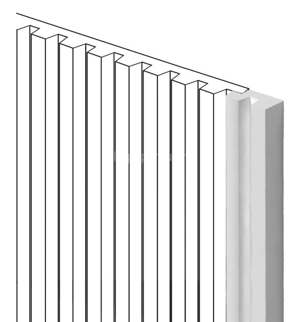 Заказать Финишный молдинг 11х24 мм HiWood LF129B NP белый 2,7 м 