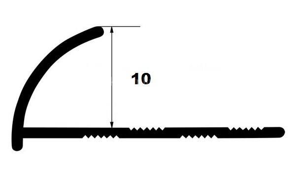 Заказать Профиль С-образный (наружняя раскладка) для плитки из латуни Yakamoz ЛР-9 латунь полированная 2,7 м 
