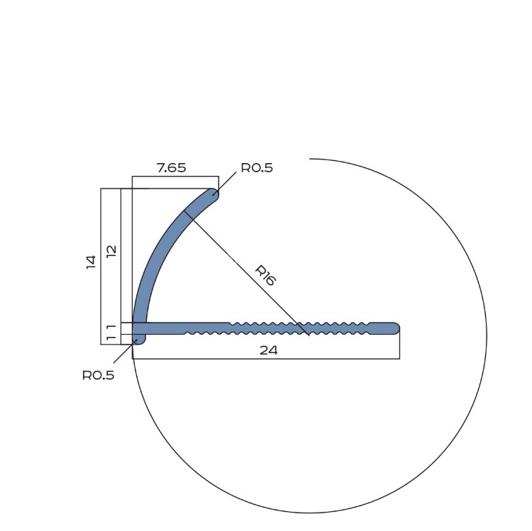 Заказать С-профиль для плитки внешний 12 мм NEEXY PV18-18 SW муар белый 2.7 м 