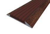 Порог противоскользящий с коричневой вставкой Д15 КД Орех (декорированный) 2,7 м Порог противоскользящий с коричневой вставкой Д15 КД Орех (декорированный) 2,7 м