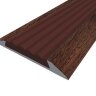 Заказать Порог противоскользящий с коричневой вставкой Д15 КД Орех (декорированный) 2,7 м Заказать Порог противоскользящий с коричневой вставкой Д15 КД Орех (декорированный) 2,7 м
