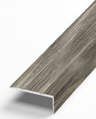 Порог угловой из алюминия Д1 КД Дуб пепельный (декорированный) 2,7 м Порог угловой из алюминия Д1 КД Дуб пепельный (декорированный) 2,7 м