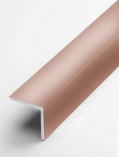 Алюминиевый уголок защитный 30х30 мм прямой PV75-14 розовый матовый 2,7 м