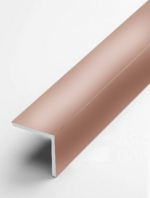 Заказать Алюминиевый уголок защитный 30х30 мм прямой PV75-14 розовый матовый 2,7 м 