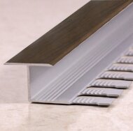 Алюминиевый профиль Т-образный 16 мм Т-16 КД Венге 2,7 м