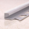 Профиль П-образный из алюминия для плитки ПО-98 серебро глянец 2,7 м