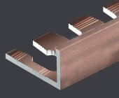 Гибкий L-профиль алюминиевый 10 мм PV05-14 розовый матовый 2,7 м