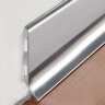 Напольный плинтус алюминиевый 60 мм ПТ-60 хром 3 м