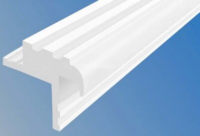 Заказать Противоскользящий закладной профиль 30 мм из резины Безопасный шаг БШ-30 белый 10 м 