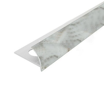 Заказать Внешний профиль ПВХ для плитки 12 мм Cezar 204 Темно-серый мрамор 2,5 м 