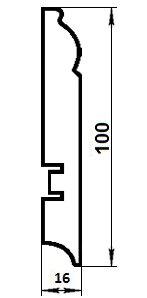 Заказать Плинтус напольный из МДФ L-Декор под покраску LP104-100 2,05 м 