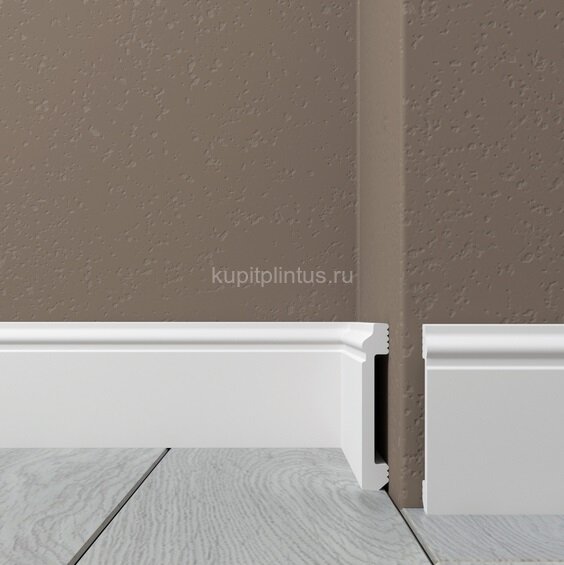Заказать Напольный плинтус 80х13 мм Де-Багет XPS POLYMER Н 80 белый 2 м Заказать Напольный плинтус 80х13 мм Де-Багет XPS POLYMER Н 80 белый 2 м