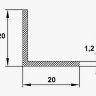 Заказать Алюминиевый уголок 20х20х1,2 мм 3 м Заказать Алюминиевый уголок 20х20х1,2 мм 3 м