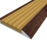 Заказать Порог противоскользящий с бежевой вставкой Д15 КД Орех (декорированный) 2,7 м Заказать Порог противоскользящий с бежевой вставкой Д15 КД Орех (декорированный) 2,7 м