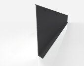 Алюминиевый напольный плинтус 100 мм Мега-Трейд ЛП-100 0035 черный муар RAL 9005 3 м