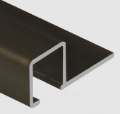Алюминиевый профиль П-образный 10х10 мм Gunsen PV31-10 коричневый матовый 2,7 м