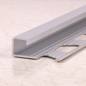Профиль П-образный из алюминия для плитки ПО-98 серебро матовое 2,7 м