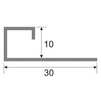 Заказать Профиль П-образный из алюминия для плитки ПО-98 серебро матовое 2,7 м Заказать Профиль П-образный из алюминия для плитки ПО-98 серебро матовое 2,7 м