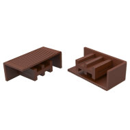 Заглушки к профилю MP52 коричневые