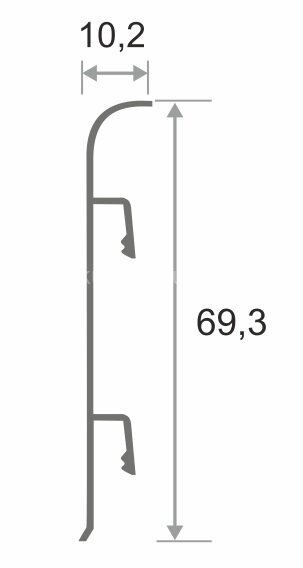 Заказать Алюминиевый плинтус напольный 70 мм ПЛ-70 Серебро матовое 3 м Заказать Алюминиевый плинтус напольный 70 мм ПЛ-70 Серебро матовое 3 м