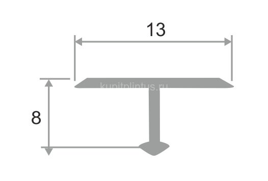Заказать Алюминиевый Т-профиль 13 мм ПТ-13 Черный муар 2,7 м Заказать Алюминиевый Т-профиль 13 мм ПТ-13 Черный муар 2,7 м