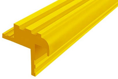 Заказать Противоскользящий закладной профиль 30 мм из резины Безопасный шаг БШ-30 желтый 10 м 