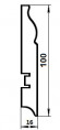 Заказать Плинтус напольный из МДФ L-Декор под покраску LP105-100 2,05 м 