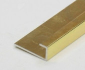Алюминиевый П-профиль для стекла ПО-166 золото глянец 2,7 м