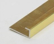 Алюминиевый П-профиль для стекла ПО-166 золото глянец 2,7 м Алюминиевый П-профиль для стекла ПО-166 золото глянец 2,7 м