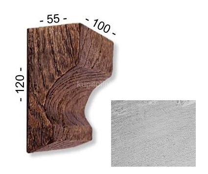 Заказать Консоль для декоративной балки 120х55х100 мм Уникс Славянский стиль КСС1 Под покраску Заказать Консоль для декоративной балки 120х55х100 мм Уникс Славянский стиль КСС1 Под покраску