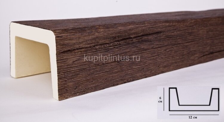 Заказать Декоративная балка из полиуретана 60х120 мм Уникс Модерн М12 Дуб 3 м Заказать Декоративная балка из полиуретана 60х120 мм Уникс Модерн М12 Дуб 3 м