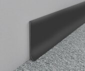 Напольный плинтус алюминиевый ПТ-79/15 алюминий черный 3 м