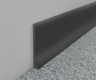 Напольный плинтус алюминиевый ПТ-79/15 алюминий черный 3 м