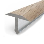 Профиль Т-образный из ламинированного алюминия Т-26 Л Беленый дуб 2,7 м Профиль Т-образный из ламинированного алюминия Т-26 Л Беленый дуб 2,7 м