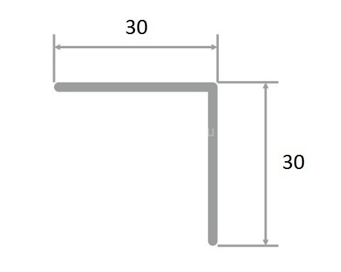 Заказать Алюминиевый уголок защитный 30х30 мм прямой PV75-12 песок матовый 2,7 м Заказать Алюминиевый уголок защитный 30х30 мм прямой PV75-12 песок матовый 2,7 м