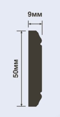 Заказать Молдинг 50х9 мм Hiwood WIP50 белый полистирол 2 м 
