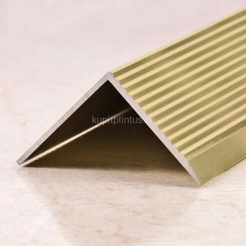 Заказать Порог угловой алюминиевый ПО-30х30 золото матовое 2,7 м Заказать Порог угловой алюминиевый ПО-30х30 золото матовое 2,7 м