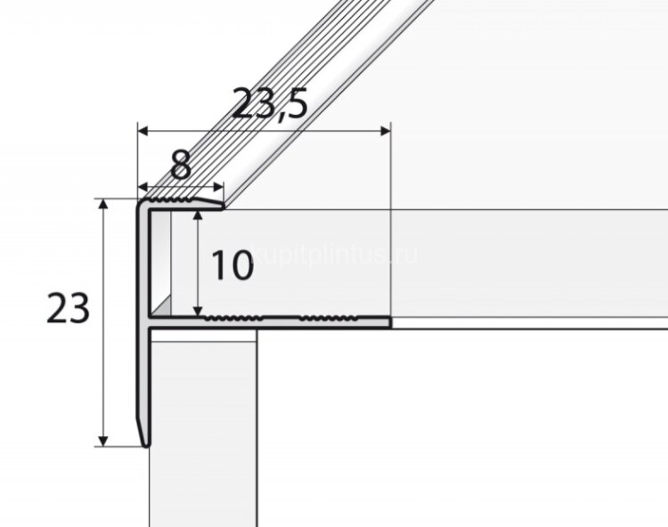 Заказать C-профиль окантовочный прямой 10 мм Effector A 85.01 серебро 2,5 м Заказать C-профиль окантовочный прямой 10 мм Effector A 85.01 серебро 2,5 м
