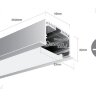 Заказать Профиль прямоугольный встраиваемый DesignLed LE6632 для светодиодной ленты 2,5 м 