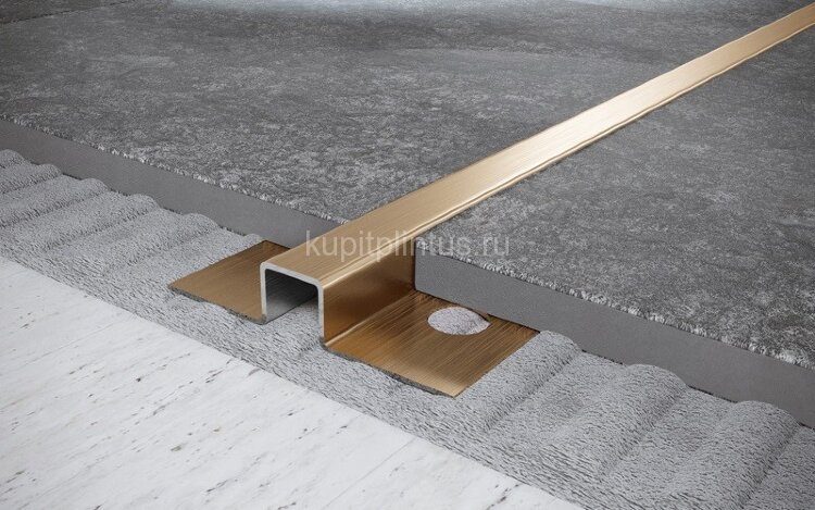 Заказать Стальной П-профиль закладной 8х15 мм FUM 8х15 GS золото сатинированное 2,7 м Заказать Стальной П-профиль закладной 8х15 мм FUM 8х15 GS золото сатинированное 2,7 м