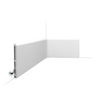 Напольный плинтус Orac Decor Duropolymer SX212 белый дюрополимер 200x17x1.3 см