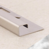 Профиль С-образный из нержавеющей стали 10 мм SB016-10H SGB серебро глянец браш 2,7 м