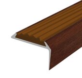 Порог угловой с коричневой резиновой вставкой Д01 КД Махагон 2,7 м Порог угловой с коричневой резиновой вставкой Д01 КД Махагон 2,7 м