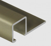 Алюминиевый профиль П-образный 10х10 мм Gunsen PV31-16 титан матовый 2,7 м