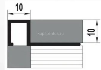 Заказать Алюминиевый профиль П-образный 10х10 мм Gunsen PV31-16 титан матовый 2,7 м Заказать Алюминиевый профиль П-образный 10х10 мм Gunsen PV31-16 титан матовый 2,7 м