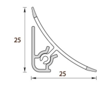 Заказать Плинтус IDEAL 25х25 мм для столешницы 012 Бежевый 3,0 м 